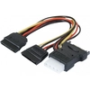 Image de ATEN 147557 câble SATA 0,3 m SATA 15 broches 2 x SATA 15 broches+ Molex (4 broches) Couleurs assorties, Noir - Neuf