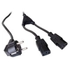 Image de Dexlan 808410 câble électrique Noir 1,8 m Prise d'alimentation type F Coupleur 2 x C13 - Neuf