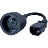 Image de Cable d'Alimentation C14 vers CEE7 F (prise standard) (Noir) #DEFAULT