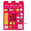 Image de Ludi calendrier rose éducatif en tissu