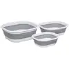 Image de Lot De 3 Bassines Retractable Grises 3+5+10l - 5five