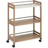 Image de Chariot de service à 3 niveaux, largeur 30 cm, en bois et effet marbre - 5 five simply smart