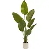 Image de Bananier Artificielle Lora H140 Cm Avec Pot Blanc - Atmosphera Créateur D'Intérieur