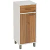 Image de Meuble Bas 1 Porte 2 Niveaux Come Bois Et Effet Marbre - 5five