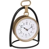 Image de Atmosphera créateur d'intérieur horloge de table métal or noir 27,5 cm x 21 cm x 11 cm