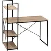 Image de Bureau avec étagères "aliaj" effet chêne naturel - 5 five simply smart