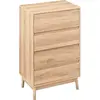 Image de Commode 4 tiroirs aspect chêne naturel "abana" - 5 five simply smart