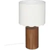 Image de Lampe à poser avec abat-jour blanc VANIA, construction en bois, Ø 28 cm