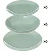 Image de Set d'assiettes à manger pour 6 personnes COLORAMA en menthe, 18 pièces