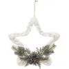 Image de Décoration De Sapin Laine Étoile Branche Givrée 30cm - Atmosphera Créateur D'Intérieur