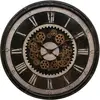 Image de Atmosphera créateur d'intérieur Horloge murale plastique noir 8,5 cm x 76 cm