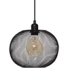 Image de Suspension Luminaire Boule En Métal 'emie' - Noir - D 25 Cm - Livraison Gratuite