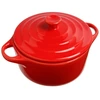 Image de Plats en céramique, pot de cuisson en céramique, plats à dessert en céramique, plats résistants à la chaleur, plats pour servir des dips - O 10 cm, brun, 200 ml