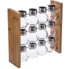 Image de Porte-épices Bambou 12 BOCAUX EN VERRE