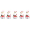 Image de Lot De 5 Bougies Décorées Noël H 5.6 Cm - Feeric Christmas