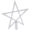 Image de Feeric Christmas - Décoration De Sapin De Noël Cimier Blanc Pailleté 20 X 20 Cm