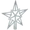 Image de Feeric Christmas - Décoration De Sapin De Noël Cimier Argent Pailleté 20 X 20 Cm