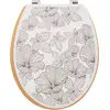 Image de Abattant de Wc "blackflora" noir et blanc en bois laqué - 5 five simply smart