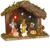 Image de Fééric Lights And Christmas - Crèche De Noël Lumineuse Avec Santons Et Figures Illuminées De 13,5 Cm - Feeric Lights & Ehlis