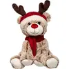 Image de Renne en peluche avec chapeau, 35 cm