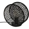 Image de Lampe à poser ronde en métal "Lonzo" - Noir - D 22 x P 10,5 cm