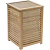 Image de 5five Simply Smart   Panier À Linge En Bambou Naturel 65l   Dimensions 40x40x58 Cm   Sac Amovible Inclus   Rangement Élégant Pour Salle De Bain