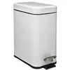 Image de 5five Simply Smart - Poubelle Rectangle - 5 L - Inox - Blanc - Livraison Gratuite