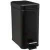 Image de 5five Simply Smart - Poubelle Rectangulaire En Acier Inoxydable Avec Fermeture Douce De 5l, Couleur Noire - 5five