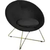 Image de Atmosphera - Fauteuil Velours Noir Evan