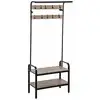 Image de 5five Simply Smart - Penderie Vestiaire 2 Étagères Jano Bois Noir - 5five