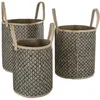 Image de Atmosphera - Set De 3 Paniers À Anses Nomade Roseau D24 28 33cm Créateur D'Intérieur