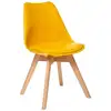 Image de Atmosphera - Chaise 'baya' Jaune Moutarde Avec Pieds En Hêtre - Design Élégant Par Créateur D'Intérieur