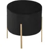 Image de Tabouret 'living' En Velours Noir - Design Élégant Par Atmosphera Créateur D'Intérieur