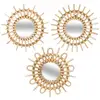 Image de Set De 3 Miroirs Soleil Rotin D28cm Atmosphera Créateur D'Intérieur