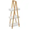Image de 5five Simply Smart - Desserte 3 Niveaux Triangle Naturéo Bambou Blanc - 5five