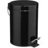 Image de Poubelle à pédale en métal noir - 3 l