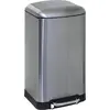 Image de 5five Simply Smart Poubelle à pédale Ariane, acier inoxydable, plastique PP, argenté, 30 litres, 133683A