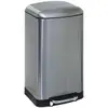 Image de 5five Simply Smart   Poubelle En Métal 30 Litres Inox À Pédale   Bac Amovible Pour Nettoyage Facile   Dimensions 34x30,5x61 Cm   Design Moderne Argent