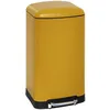 Image de 5five Simply Smart - Poubelle En Métal De 30 Litres Avec Ouverture À Pédale, Couleur Jaune, Modèle Ariane, Livraison Gratuite