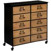 Image de Atmosphera - Commode Double Baris Métal Et Bois 10 Tiroirs Créateur D'Intérieur