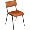 Image de Chaise Dario Métal Cuir Marron Cognac Atmosphera Créateur D'Intérieur