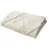 Image de Atmosphera   Jeté De Lit En Coton Et Lurex Beige Tufté Brillant 130 X 180 Cm   Tissu Lavable En Machine   Texture Luxueuse Pour Lit Ou Canapé