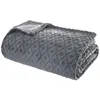 Image de Atmosphera - Plaid 3d En Flanelle À Motif Diamant Relief Gris 180 X 230 Cm   Créateur D'Intérieur