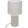Image de Lampe à poser cylindrique en céramique "Melo" - Ivoire - D 19 x H 33 cm