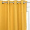 Image de Atmosphera - Rideau Occultant Motifs Feuilles - 8 Oeillets - Ocre - L 140 X H 260 Cm - Livraison Gratuite