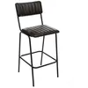 Image de Atmosphera - Chaise De Bar Dario Cuir Noir Créateur D'Intérieur