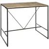 Image de Atmosphera   Table Haute Edena En Bois D'Acacia Et Métal L115 X P70 X H98 Cm   Assise Pour 4 À 6 Personnes   Style Vintage Élégant