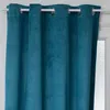 Image de Cortina Opaca «otto» En Velours Bleu Céruléen Con Ojales - 140 X 260 Cm Atmosphera Créateur D'Intérieur