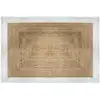 Image de Atmosphera   Tapis En Jute Rectangulaire 120x170 Cm   80% Jute Végétal Et 20% Coton   Bord Blanc Élégant   Pour Intérieur Moderne