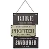 Image de Plaques Décoratives Rétro En Métal - Noir Et Blanc - H 34,3 X L 26,3 Cm - Livraison Gratuite